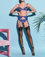 Load image into Gallery viewer, Brooklyn Mesh &amp; Lace Private Set - Blue
