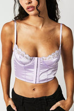 Load image into Gallery viewer, Rocio Satin &amp; Lace Underwired Bustier

