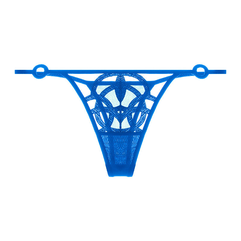 Lila Mesh & Lace Thong