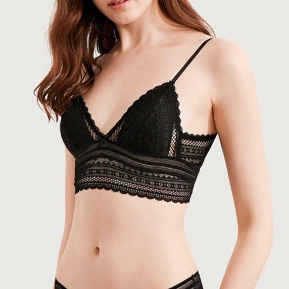 Nina Bralette Wireless Bra - Black